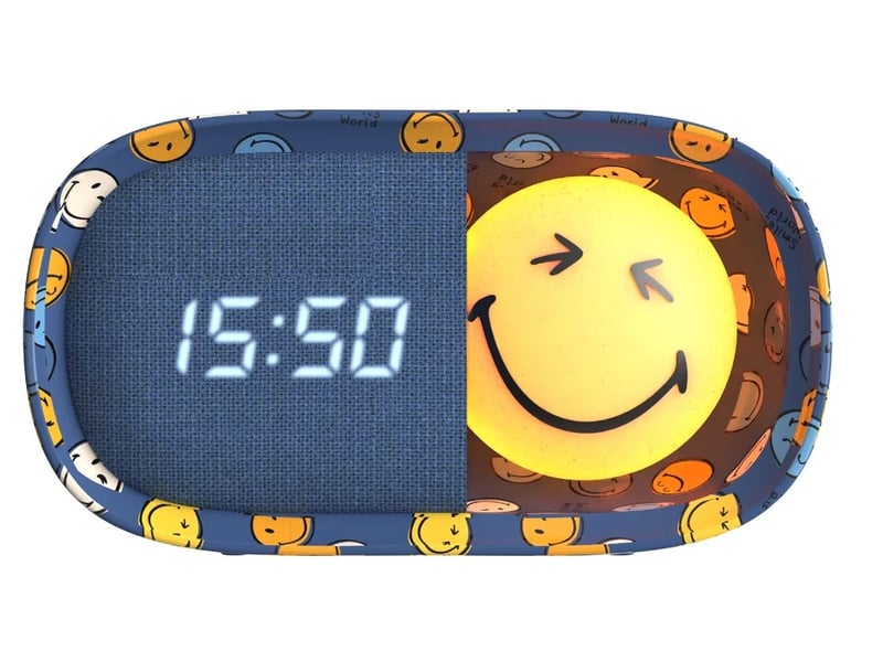  Smiley clock - reveil bleu SMYCLO-B L-01 - Conforama C