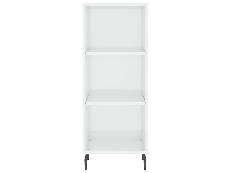  Buffet - bahut - meuble de rangement blanc brillant 34,5x32,5x90 cm bois d'ingénierie  - Conforama D