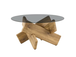 Table basse rond(e) coloris bois clair <strong>HAUSS SPOLE</strong> <strong></strong> - 79 cmx79 cm