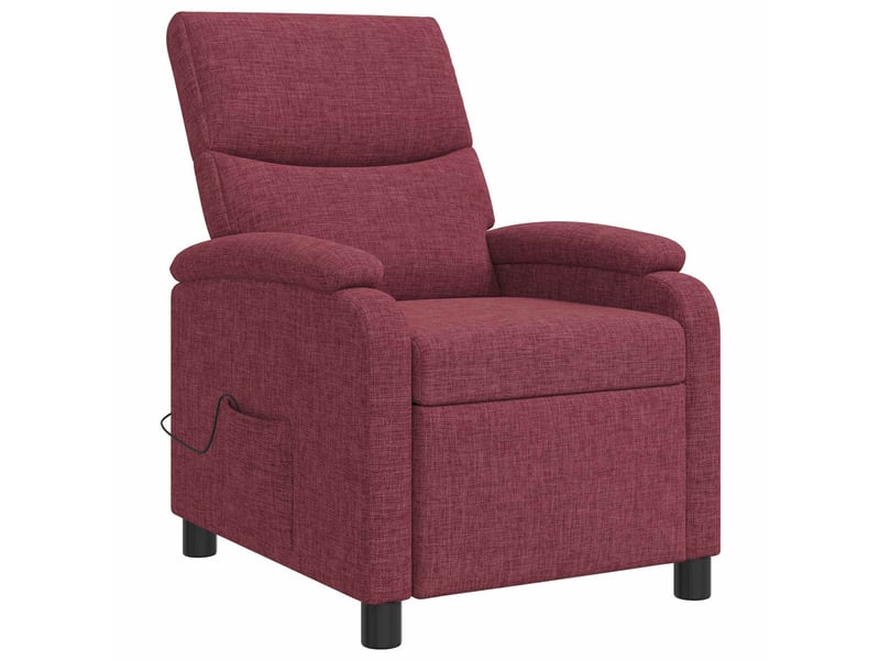  Vidaxl fauteuil de massage inclinable bordeaux tissu  - Conforama E