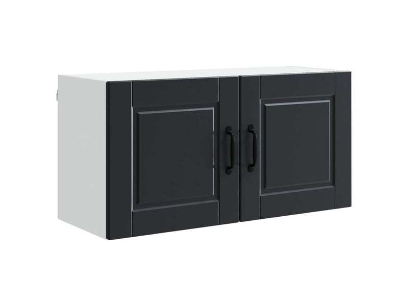 Meuble mural de cuisine, armoire de cuisine noir 80x31x40cm bois d'ingénierie shl5704 - Conforama A
