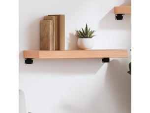 Étagère flottante, etagère murale, étagère suspendue marron clair 60x20x6 cm bois chêne massif traité cf42366
