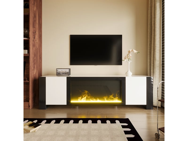  Lit mezzanine enfant en bois massif avec échelle, toboggan et fenêtre, lit cabane avec rambarde de sécurité, cadre en bois massif, blanc, 90x200 cm  - Conforama E