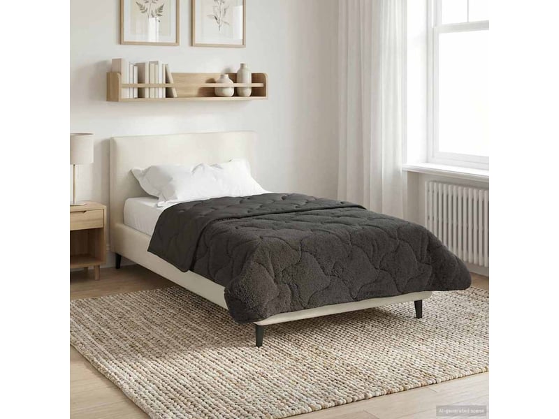  Duvet - couette complet toute l'année matelassé anthracite 135 x 200 cm  - Conforama B