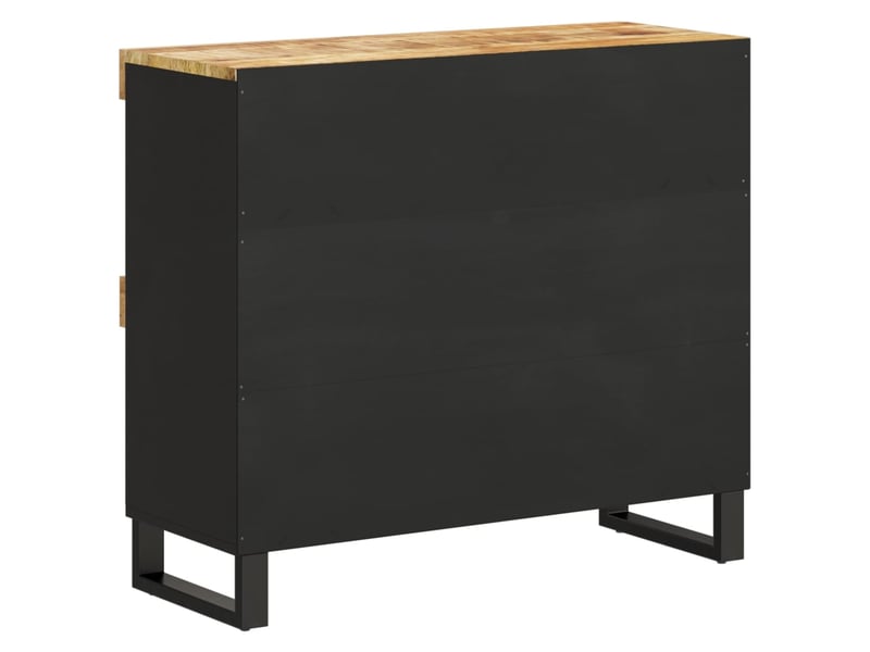  Table de chevet - table latérale 85x33x75 cm bois massif de manguier  - Conforama D