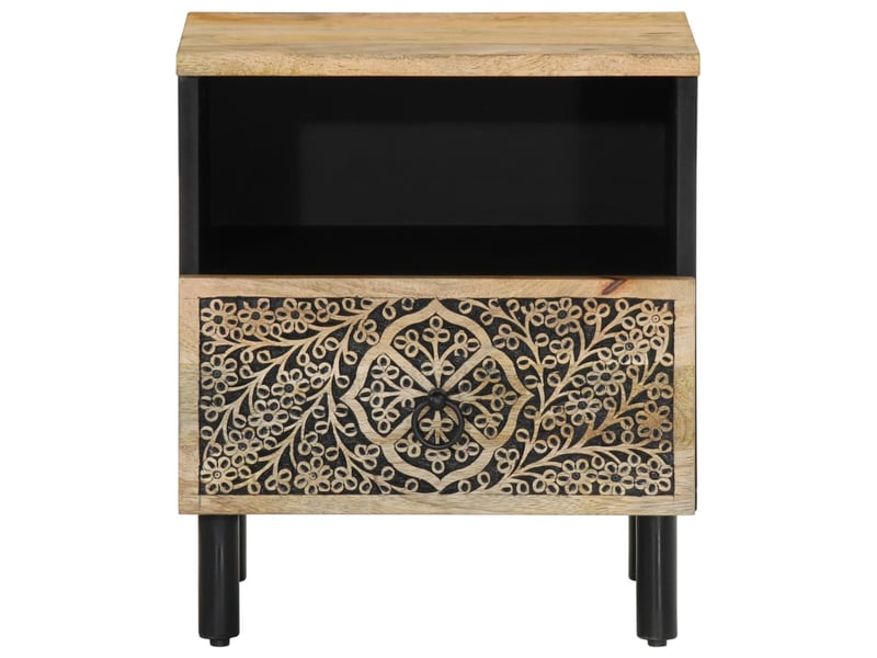  Lot de 2 tables de chevet - cabinet de chevet - table de nuit 40x33x46 cm bois de manguier solide  - Conforama E