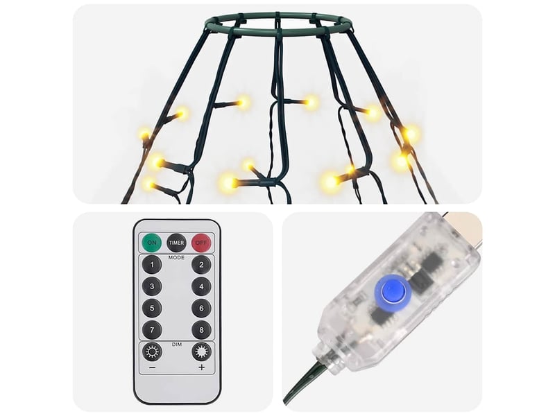  Guirlande lumineuse filet d'arbre de noël 400 led 400 cm  - Conforama E