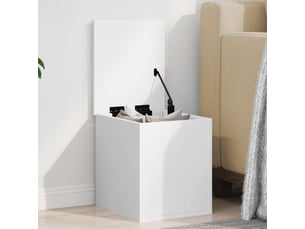 Boîte de rangement, coffre de rangement blanc 30x35x35 cm bois d'ingénierie