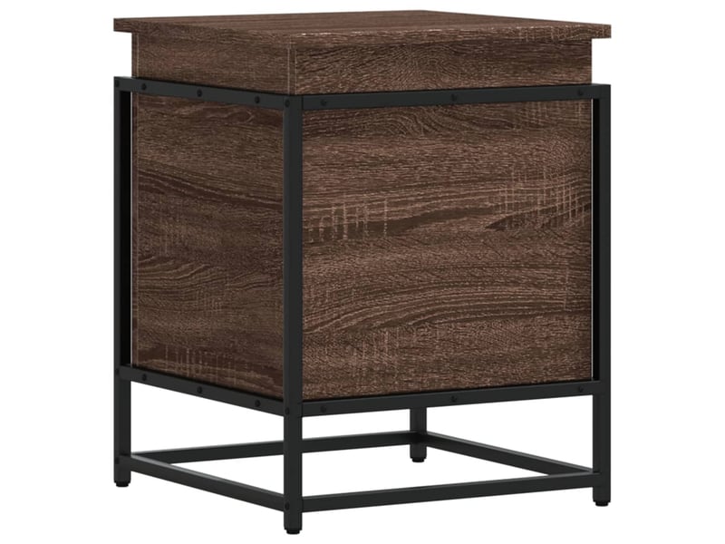 Boîte de rangement, coffre de rangement avec couvercle chêne marron bois ingénierie shl597 - Conforama A