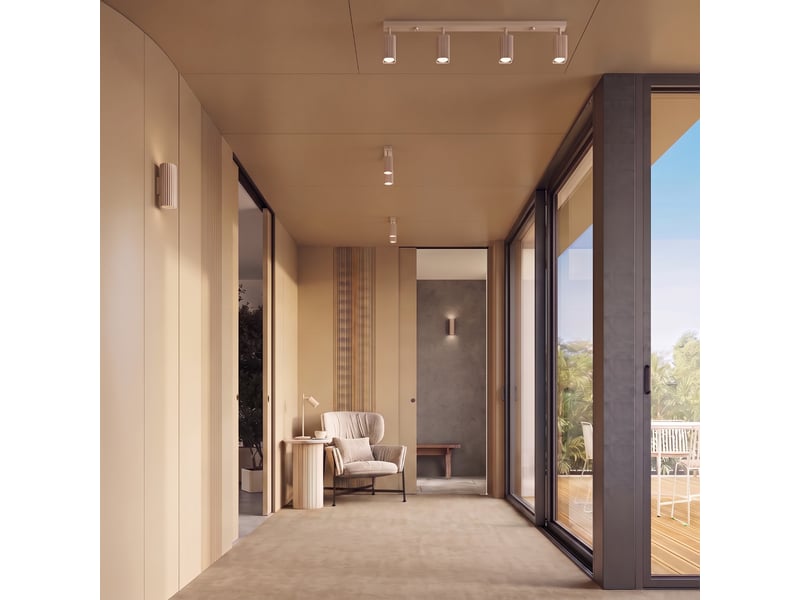  Applique riff taupe gx53 aluminium moderne 6x10x12cm SL.3038 - Conforama B