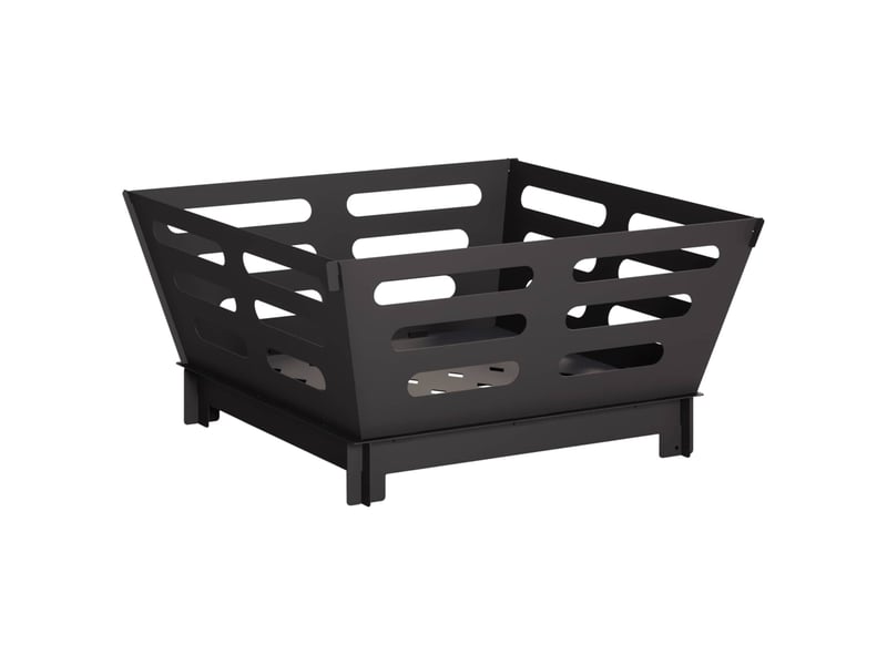  Brasero exterieur, foyer de cheminée noir 60x60x30 cm acier shl96681  - Conforama A