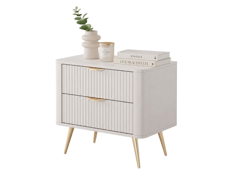  Chevet baari, 2 tiroirs, 63x38x55h cm beige Baari - Conforama A