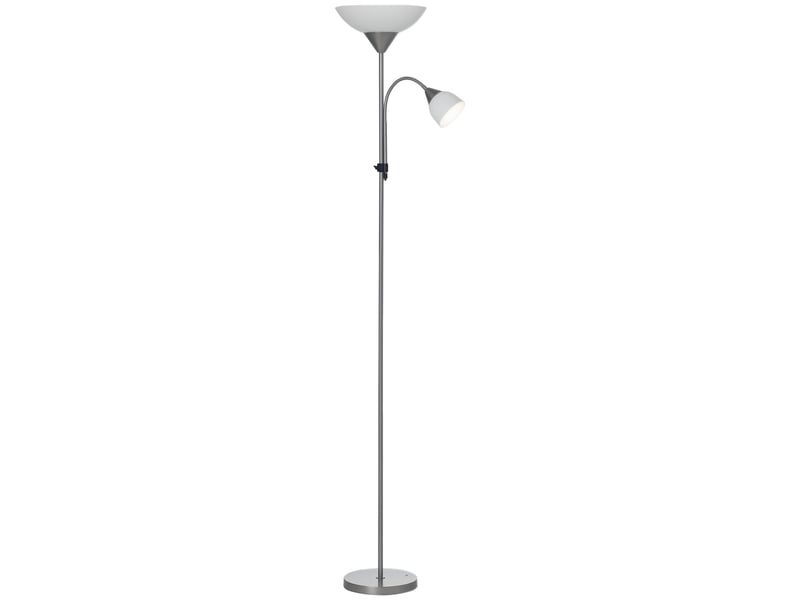  Lampadaire de salon sur pied moderne 2 têtes e27 et e14 luminaire intérieur base en métal ø28 cm haut. 179,5 cm T1003-01-09441 - Conforama A