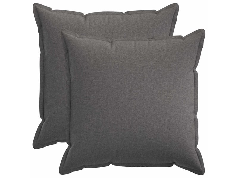  Lot de 2 housses de coussin houten gris clair 80 x 80 cm cf49520  - Conforama B
