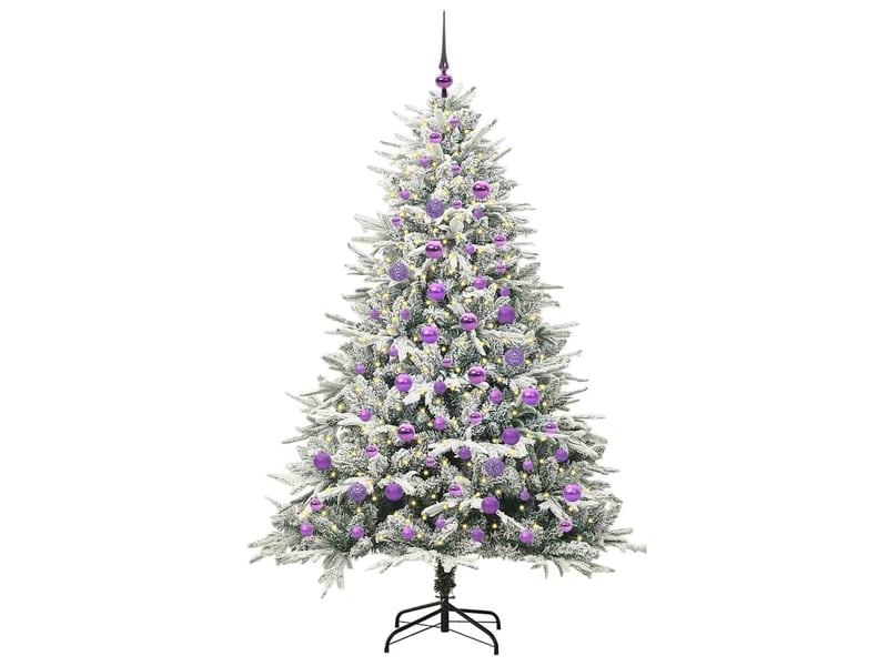  Sapin de noël, arbre de noël artificiel pré-éclairé avec ensemble de boules shl3392  - Conforama C