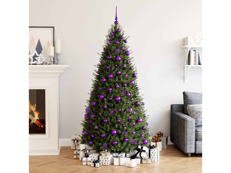  Ensemble de boules de noël 111 pièces violet polystyrène  - Conforama B