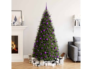 Ensemble de boules de noël 111 pièces violet polystyrène