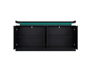 Buffet 4 porte(s) 0 tiroir(s) <strong>WISHDOR</strong> <strong></strong> - 160 cm coloris noir