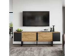Meuble tv coloris naturel 180 cm <strong>GUTENT</strong>  <strong></strong>