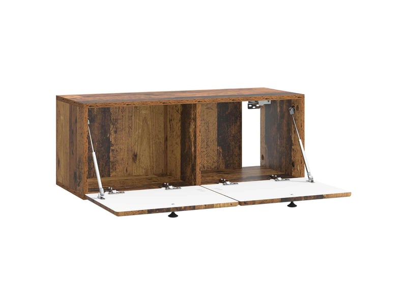  Meuble tv - banc tv - meuble de rangement mural 78,5 x 31 x 30 cm bois ancien bois d'ingénierie  - Conforama E
