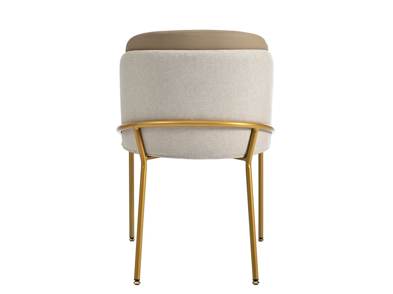 Chaises design – ensemble de 4 – pieds inclinés et réglables – beige et kaki – salon, bureau ouvert, salle à manger - Conforama E