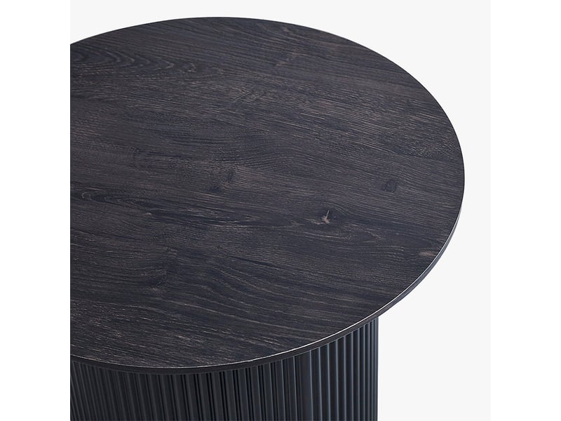  Table basse ronde couleur marron foncé d50 cm  - Conforama E