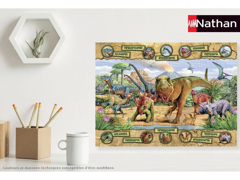  Puzzle 150 p  les especes de dinosaures 86836 - Conforama E