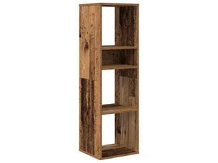 Bibliothèque, étagère de rangement bureau vieux bois 34x31x112 cm bois d'ingénierie
