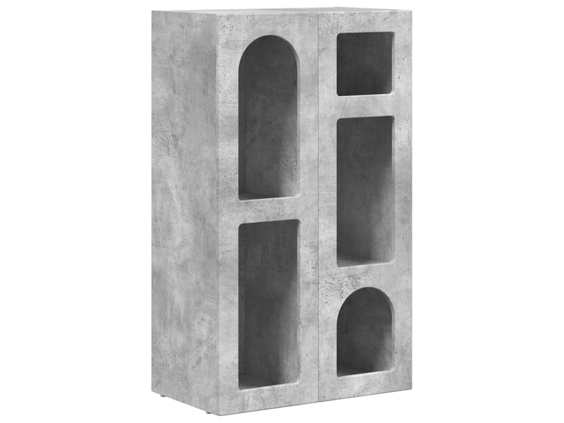  Buffet - bahut - meuble de rangement elst gris béton 59 x 35 x 100,5 cm bois d'ingénierie  - Conforama A