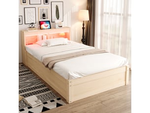Lit banquette 90x200 cm <strong></strong>  <strong></strong> coloris naturel