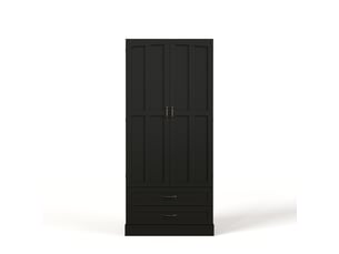 Armoire de cuisine en mdf 80x37,5x180 cm, 3 plateaux coulissants, 2 tiroirs et balconnets de porte pour salle à manger