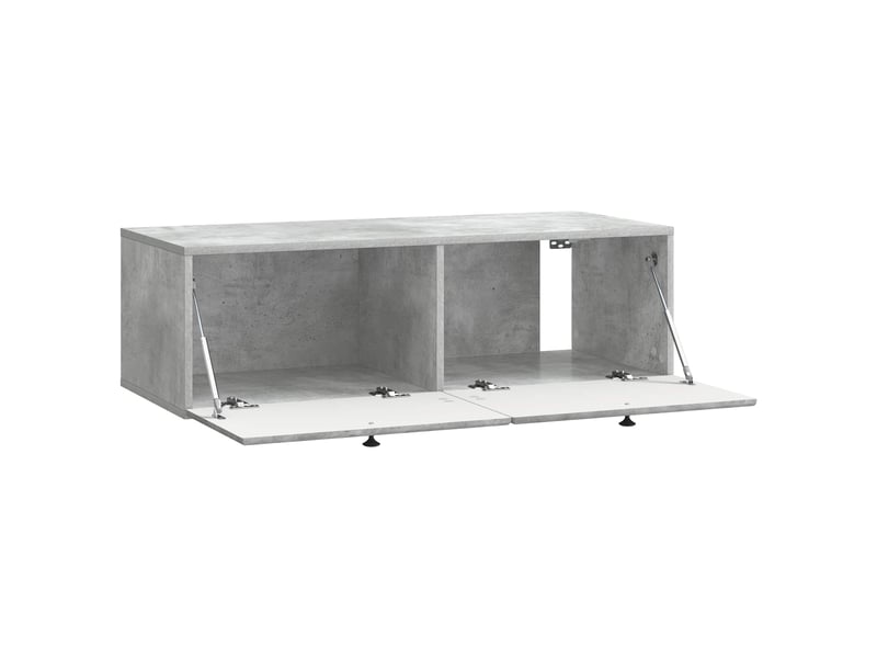  Meuble tv - banc tv - meuble de rangement mural 98 x 41 x 30 cm gris béton bois d'ingénierie  - Conforama E
