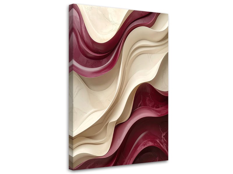  Tableaux, textures abstraites bordeaux et beige 60x90 1334481306 - Conforama A
