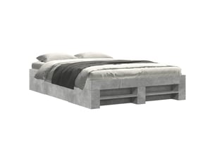 Lit 2 places 135x190 cm coloris gris