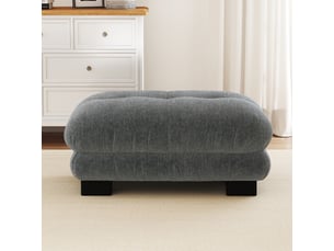 Pouf / repose pied gris
