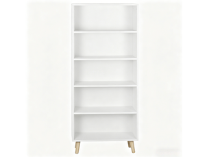 Bibliotheque coloris  blanc 5 étagère(s) <strong>FLORAGRACE</strong> <strong></strong> - 24 cm x 144 cm
