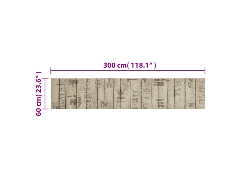  Tapis de cuisine lavable impression de clôture 300 x 60 cm antidérapant doux design moderne en velours gris 02_0056478  - Conforama E