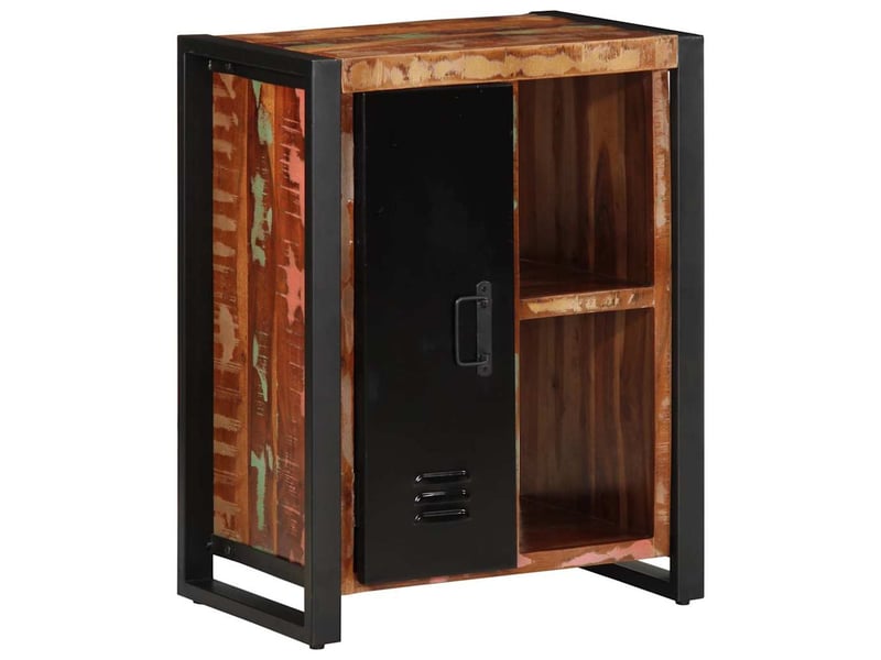  Buffet - bahut - meuble de rangement multicolore 55x35x70 cm bois massif récupération  - Conforama C