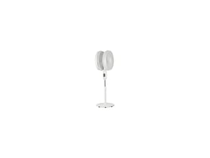 Dcg ventilateur sur pied double 40w blanc 40cm 12 vitesses avec minuterie et télécommande