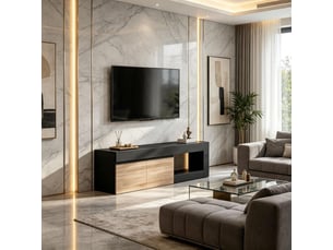 Meuble tv coloris bicolore 140 cm