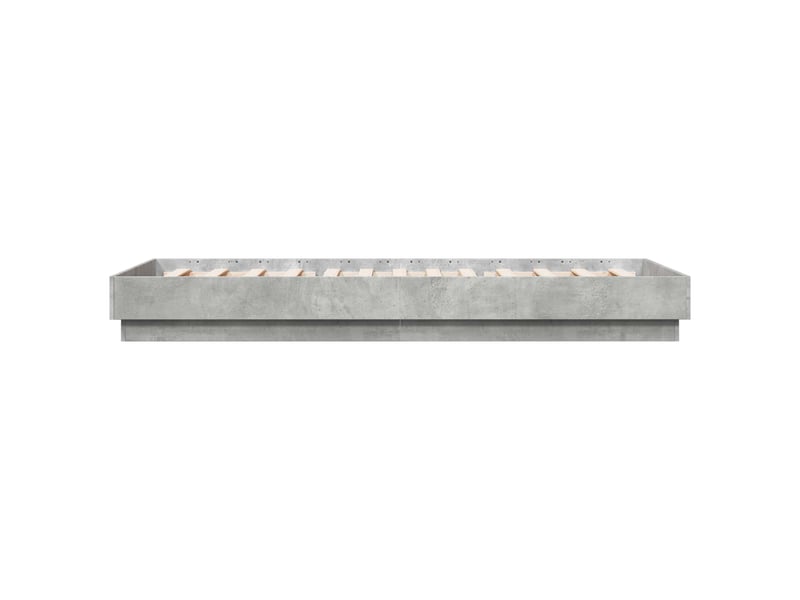  Lit simple- lit adulte -  cadre de lit au sol gris béton 80 x 200 cm bois d'ingénierie  - Conforama D