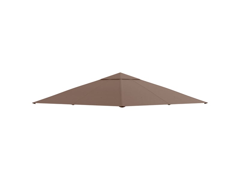 Toit de remplacement pour pavillon - 2,93x2,93 m - polyester - café - protection solaire - résistant aux uv Coffee - Conforama A