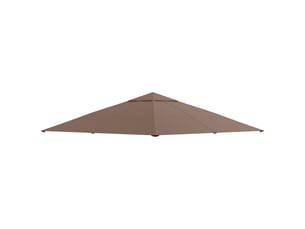 Toit de remplacement pour pavillon - 2,93x2,93 m - polyester - café - protection solaire - résistant aux uv