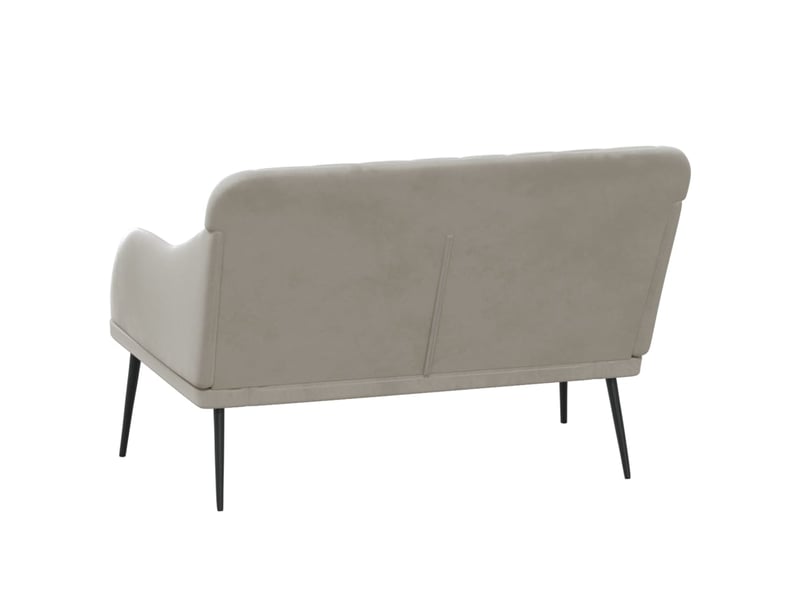  Banc chambre, banc de lit gris clair 110x76x80 cm velours shl44669  - Conforama E