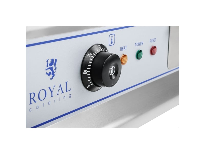  Plancha électrique lisse 60 cm 2 x 3200 watts acier inoxydable professionnel 36140382  - Conforama C