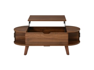 Table basse rectangulaire coloris marron ROLIPO  - 50 cmx110 cm