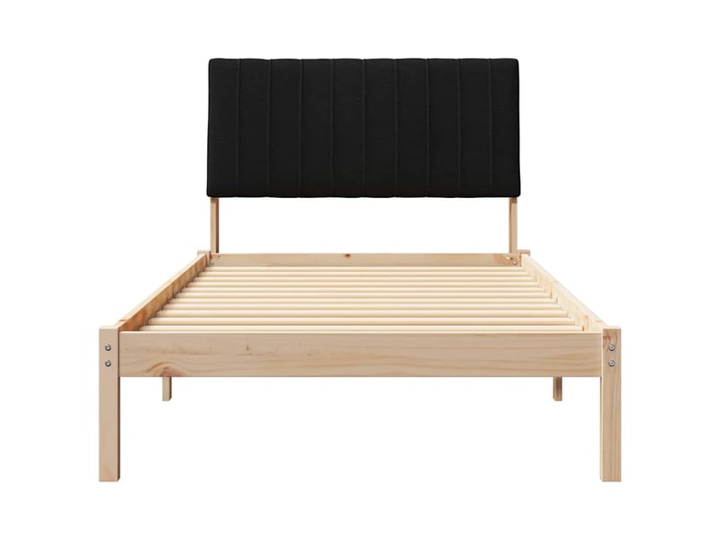 Lit simple- lit adulte - cadre de lit avec tête de lit marron 100 x 200 cm pin massif - Conforama D
