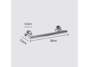 Porte-serviettes en acier inoxydable, porte-rouleaux de salle de bains, single pole 30cm