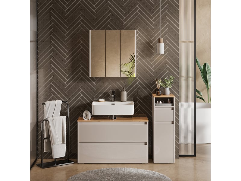  Vicco meubles bain, cachemirechêne artisan, 3 pièces  - Conforama C