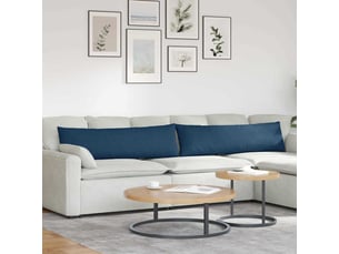 Lot de 2 coussins de canapé, coussins décoratifs tissu bleu 145 x 40 cm cf58773